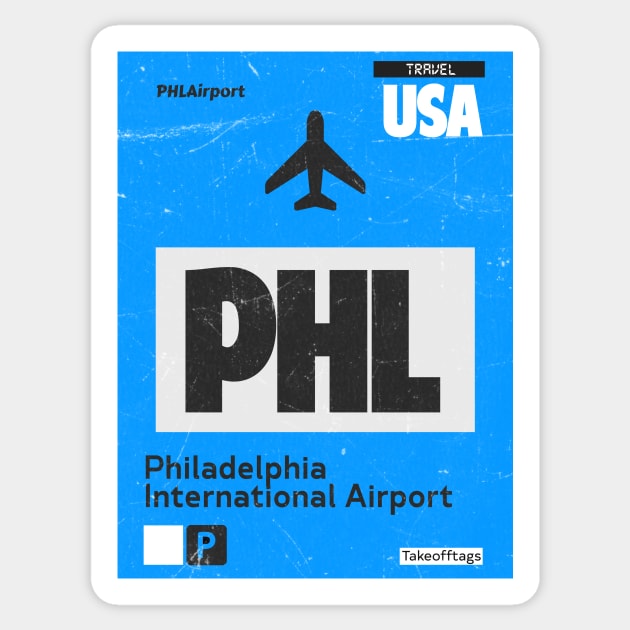 PHL airport b Sticker by Woohoo